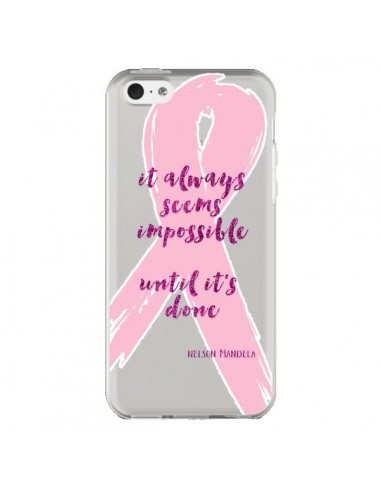 Coque iPhone 5C It always seems impossible, cela semble toujours impossible Transparente - Sylvia Cook