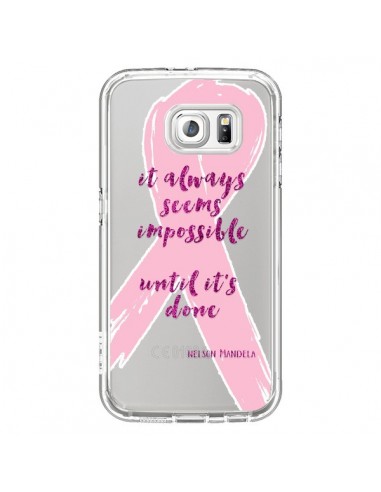 Coque It always seems impossible, cela semble toujours impossible Transparente pour Samsung Galaxy S6 - Sylvia Cook