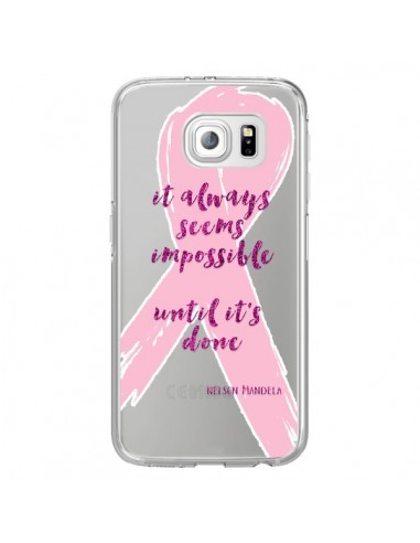 Coque It always seems impossible, cela semble toujours impossible Transparente pour Samsung Galaxy S6 Edge - Sylvia Cook