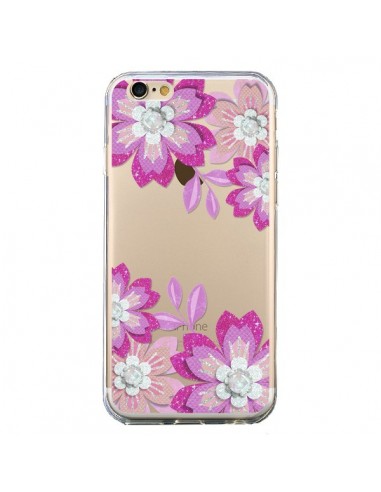 Coque iPhone 6 et 6S Winter Flower Rose, Fleurs d'Hiver Transparente - Sylvia Cook