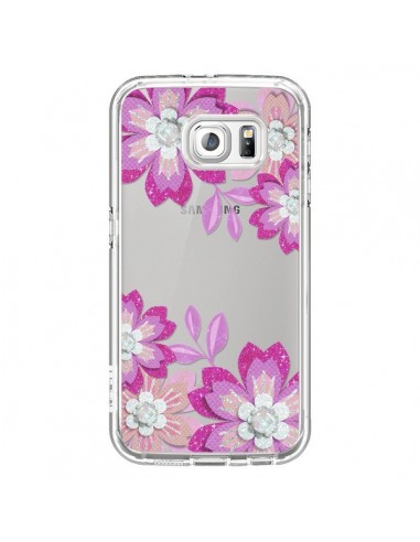Coque Winter Flower Rose, Fleurs d'Hiver Transparente pour Samsung Galaxy S6 - Sylvia Cook