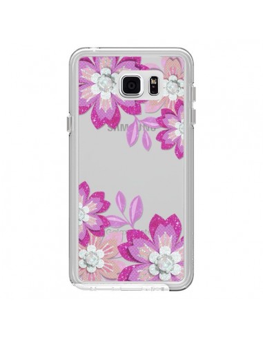 Coque Winter Flower Rose, Fleurs d'Hiver Transparente pour Samsung Galaxy Note 5 - Sylvia Cook