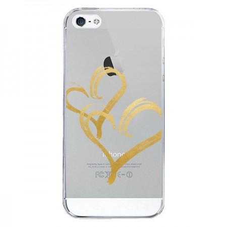 Coque iPhone 5/5S et SE Deux Coeurs Love Amour Transparente - Sylvia Cook