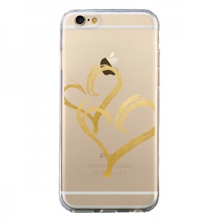 Coque iPhone 6 et 6S Deux Coeurs Love Amour Transparente - Sylvia Cook