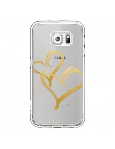 Coque Deux Coeurs Love Amour Transparente pour...