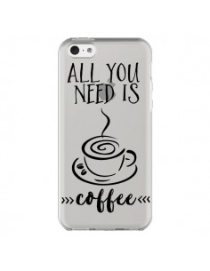 Coque iPhone 5C All you need is coffee Transparente -... 2