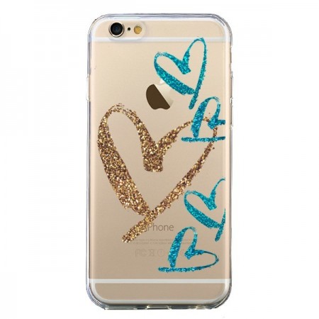 Coque iPhone 6 et 6S Coeurs Heart Love Amour Transparente - Sylvia Cook