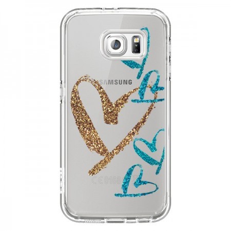 Coque Coeurs Heart Love Amour Transparente pour Samsung Galaxy S6 - Sylvia Cook