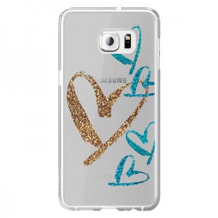 Coque Coeurs Heart Love Amour Transparente pour Samsung Galaxy S6 Edge Plus - Sylvia Cook