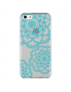 Coque iPhone 5C Mandala Bleu Aqua Doodle Flower... 2