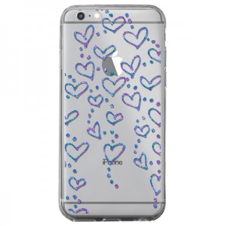 Coque iPhone 6 Plus et 6S Plus Floating hearts coeurs flottants Transparente - Sylvia Cook