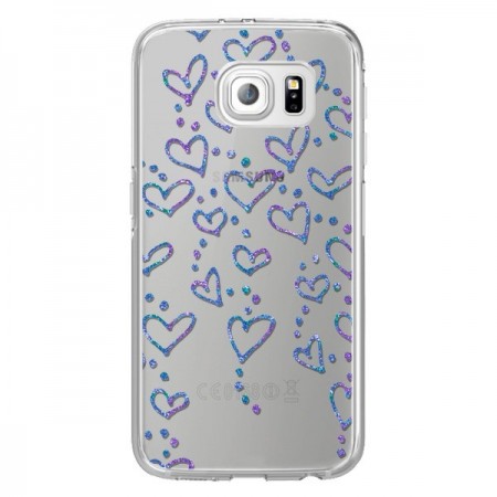 Coque Floating hearts coeurs flottants Transparente pour Samsung Galaxy S6 Edge - Sylvia Cook