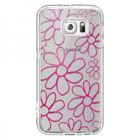 Coque Flower Garden Pink Fleur Transparente pour Samsung Galaxy S6 - Sylvia Cook