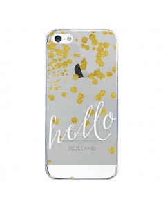 Coque iPhone 5/5S et SE Hello, Bonjour Transparente -... 2