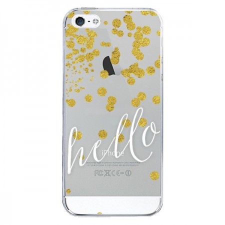 Coque iPhone 5/5S et SE Hello, Bonjour Transparente - Sylvia Cook
