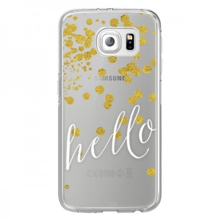 Coque Hello, Bonjour Transparente pour Samsung Galaxy S6 Edge - Sylvia Cook