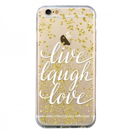 Coque iPhone 6 et 6S Live, Laugh, Love, Vie, Ris, Aime Transparente - Sylvia Cook