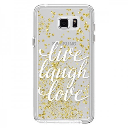 Coque Live, Laugh, Love, Vie, Ris, Aime Transparente pour Samsung Galaxy Note 5 - Sylvia Cook
