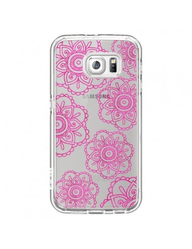 Coque Pink Doodle Flower Mandala Rose Fleur...