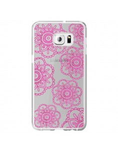 Coque Pink Doodle Flower Mandala Rose Fleur Transparente... 2