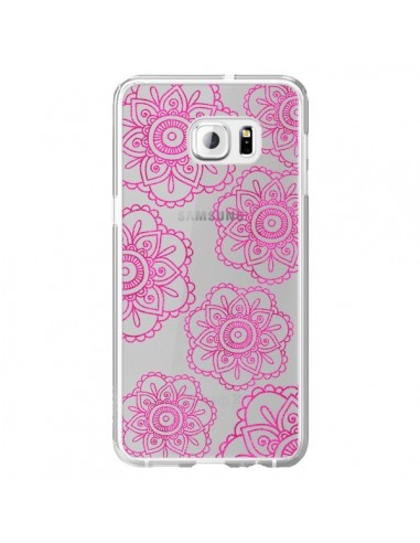 Coque Pink Doodle Flower Mandala Rose Fleur...