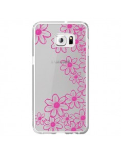 Coque Pink Flowers Fleurs Roses Transparente pour Samsung... 2