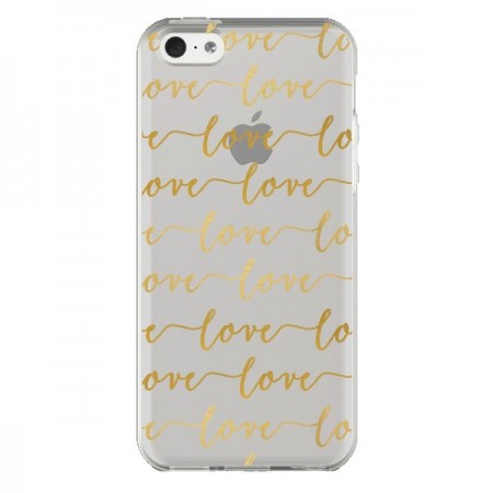Coque iPhone 5C Love Amour Repeating Transparente - Sylvia Cook