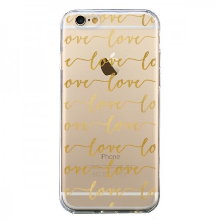 Coque iPhone 6 et 6S Love Amour Repeating Transparente - Sylvia Cook