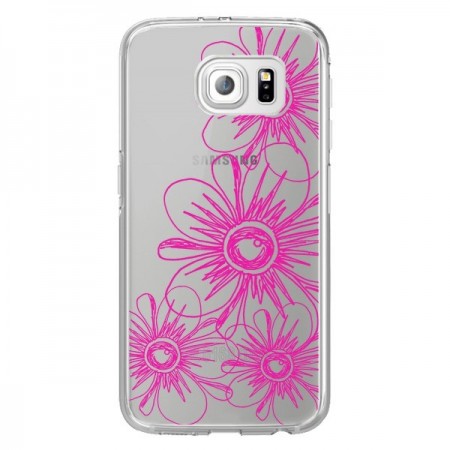 Coque Spring Flower Fleurs Roses Transparente pour Samsung Galaxy S6 Edge - Sylvia Cook