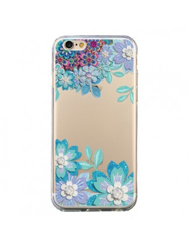 Coque iPhone 6 et 6S Winter Flower Bleu, Fleurs...