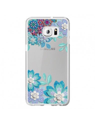 Coque Winter Flower Bleu, Fleurs d'Hiver...