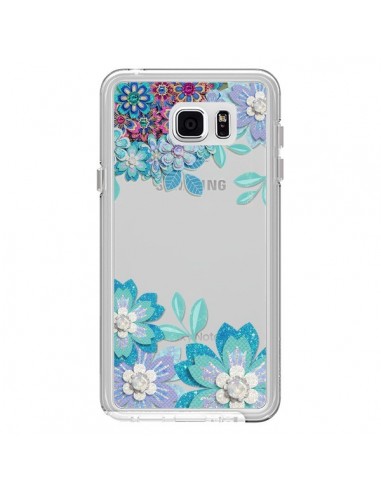 Coque Winter Flower Bleu, Fleurs d'Hiver...