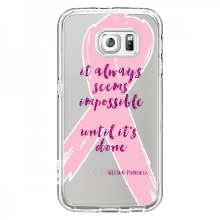 Coque It always seems impossible, cela semble toujours impossible Transparente pour Samsung Galaxy S6 - Sylvia Cook