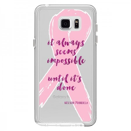 Coque It always seems impossible, cela semble toujours impossible Transparente pour Samsung Galaxy Note 5 - Sylvia Cook