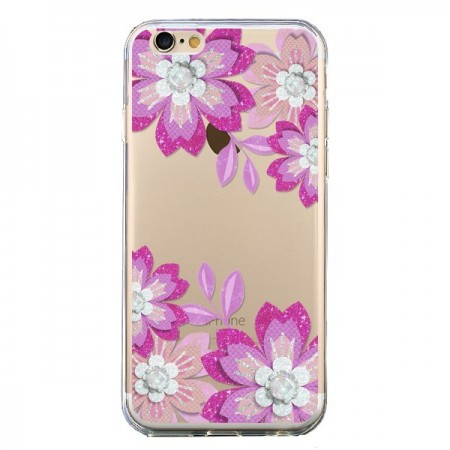 Coque iPhone 6 et 6S Winter Flower Rose, Fleurs d'Hiver Transparente - Sylvia Cook