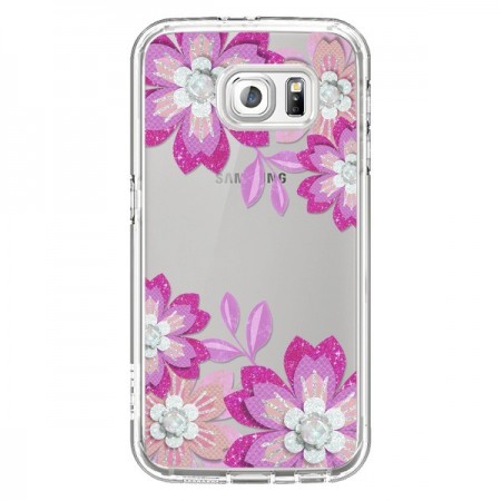Coque Winter Flower Rose, Fleurs d'Hiver Transparente pour Samsung Galaxy S6 - Sylvia Cook