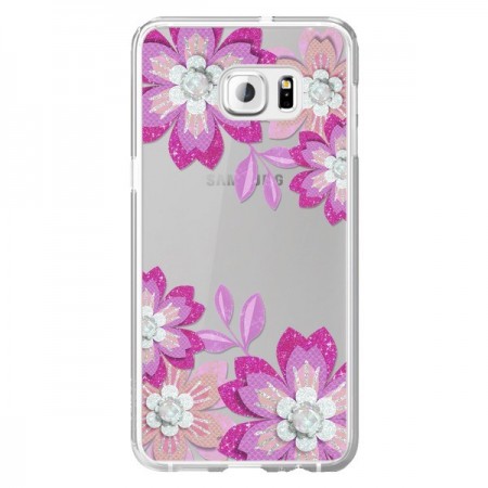 Coque Winter Flower Rose, Fleurs d'Hiver Transparente pour Samsung Galaxy S6 Edge Plus - Sylvia Cook