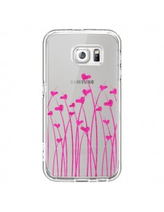Coque Love in Pink Amour Rose Fleur Transparente pour...