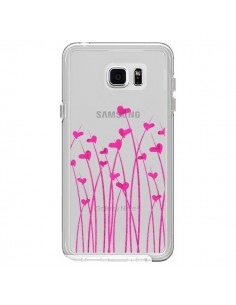 Coque Love in Pink Amour Rose Fleur Transparente pour...