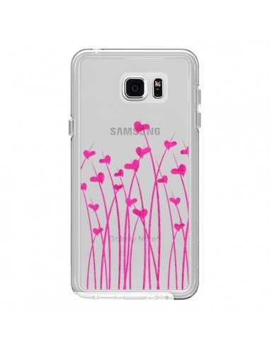 Coque Love in Pink Amour Rose Fleur Transparente pour Samsung Galaxy Note 5 - Sylvia Cook