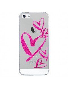 Coque iPhone 5/5S et SE Pink Heart Coeur Rose...