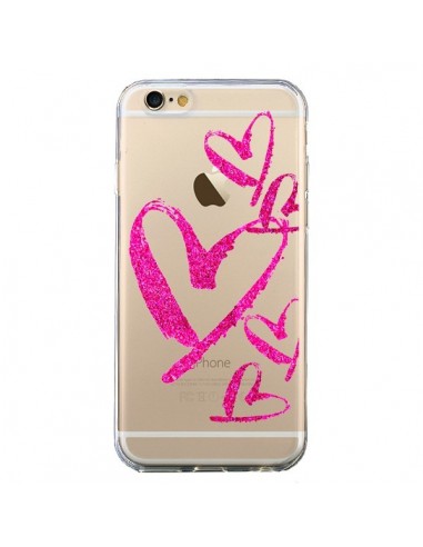 Coque iPhone 6 et 6S Pink Heart Coeur Rose Transparente - Sylvia Cook