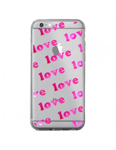 Coque iPhone 6 Plus et 6S Plus Pink Love Rose Transparente - Sylvia Cook