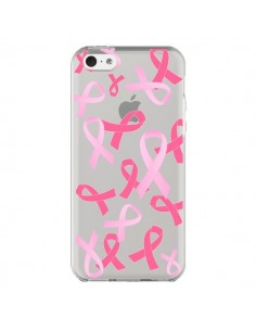 Coque iPhone 5C Pink Ribbons Ruban Rose Transparente -...