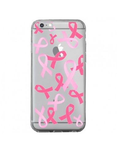 Coque iPhone 6 Plus et 6S Plus Pink Ribbons Ruban Rose Transparente - Sylvia Cook