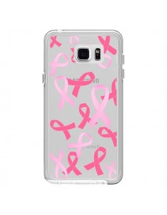 Coque Pink Ribbons Ruban Rose Transparente pour Samsung...