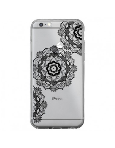 Coque iPhone 6 Plus et 6S Plus Triple Mandala Noir Black Transparente - Sylvia Cook