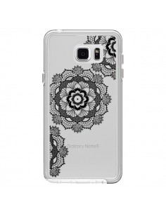 Coque Triple Mandala Noir Black Transparente pour Samsung...