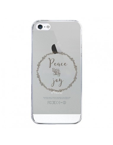 Coque iPhone 5/5S et SE Peace and Joy, Paix et Joie Transparente - Sylvia Cook