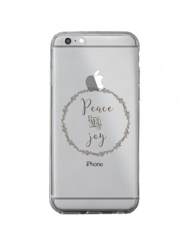 Coque iPhone 6 Plus et 6S Plus Peace and Joy, Paix et Joie Transparente - Sylvia Cook